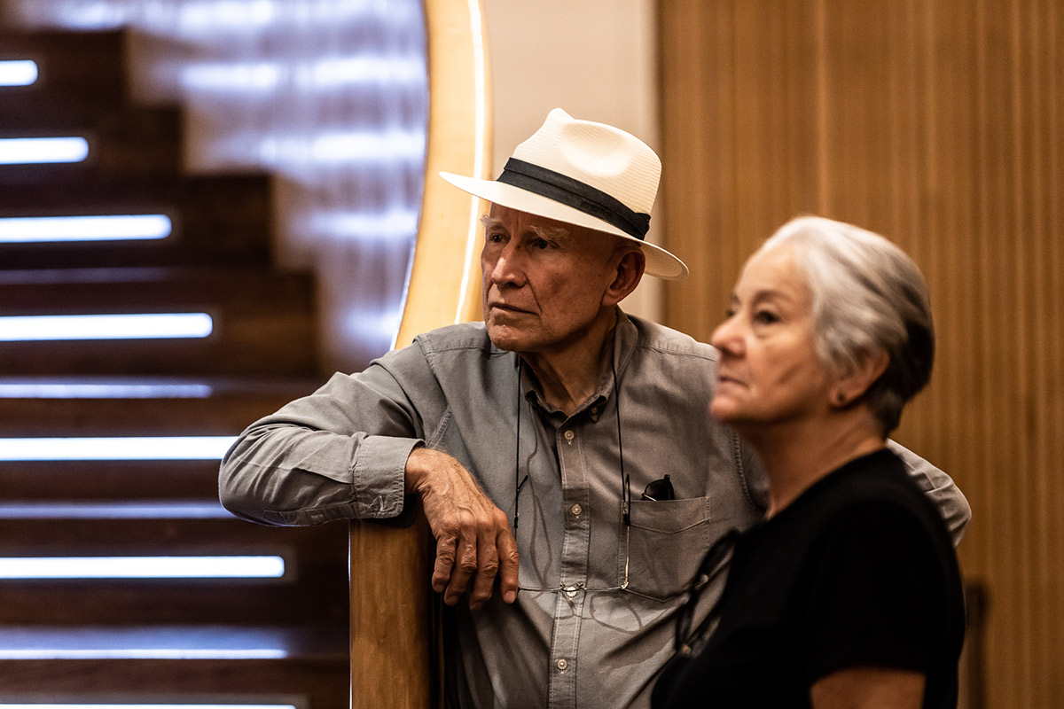 Sebastião and Lelia Salgado at the Amazonia exhibition