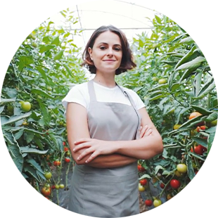 woman standing in a field