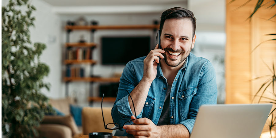 man talking on the phone