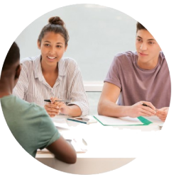 young team having a meeting