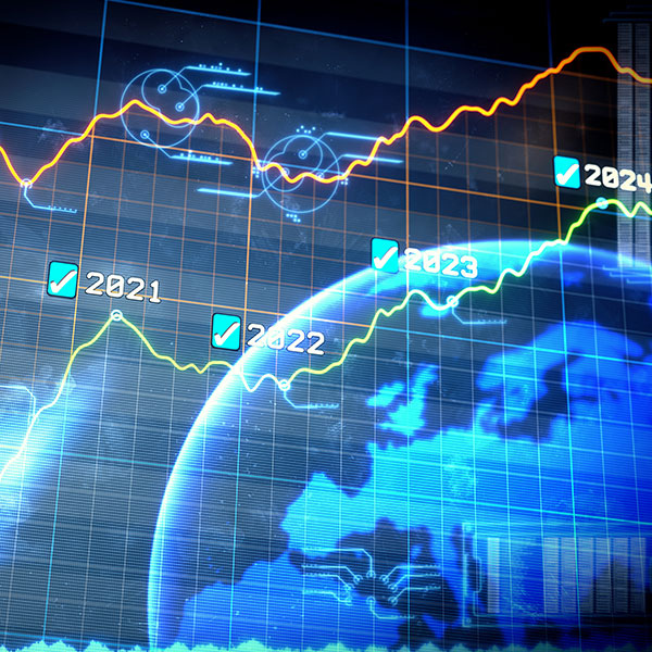infographics overlay and world map