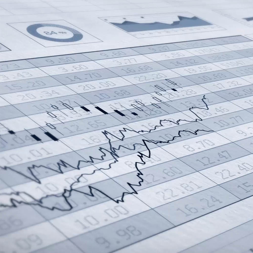 graph with a linechart and numbers