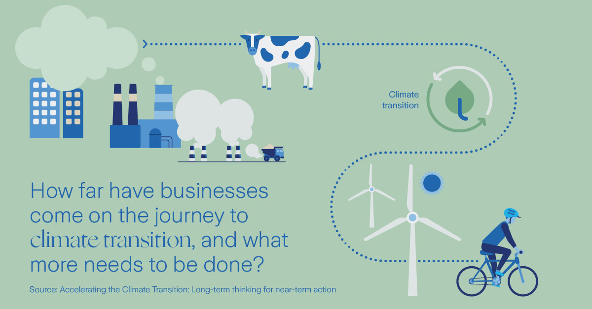 infograph journey to climate transition