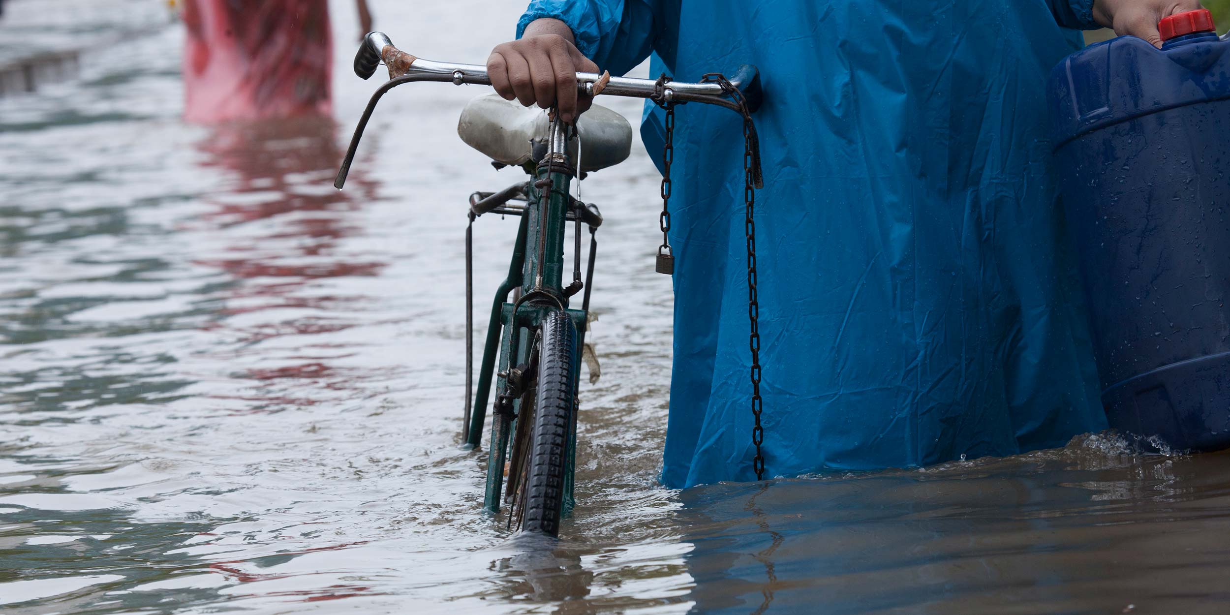 bike in flood