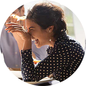 woman laughing