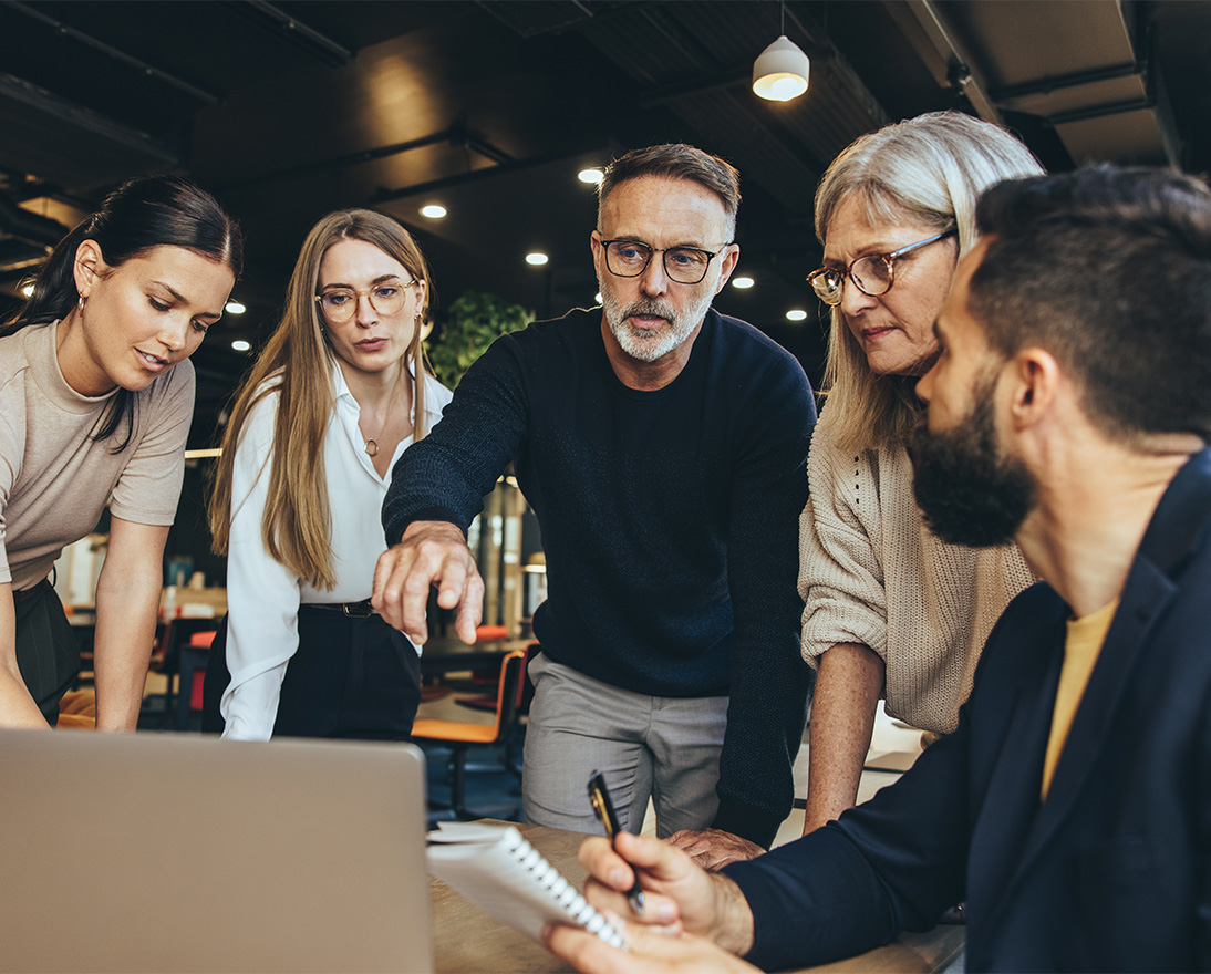 people working on a project