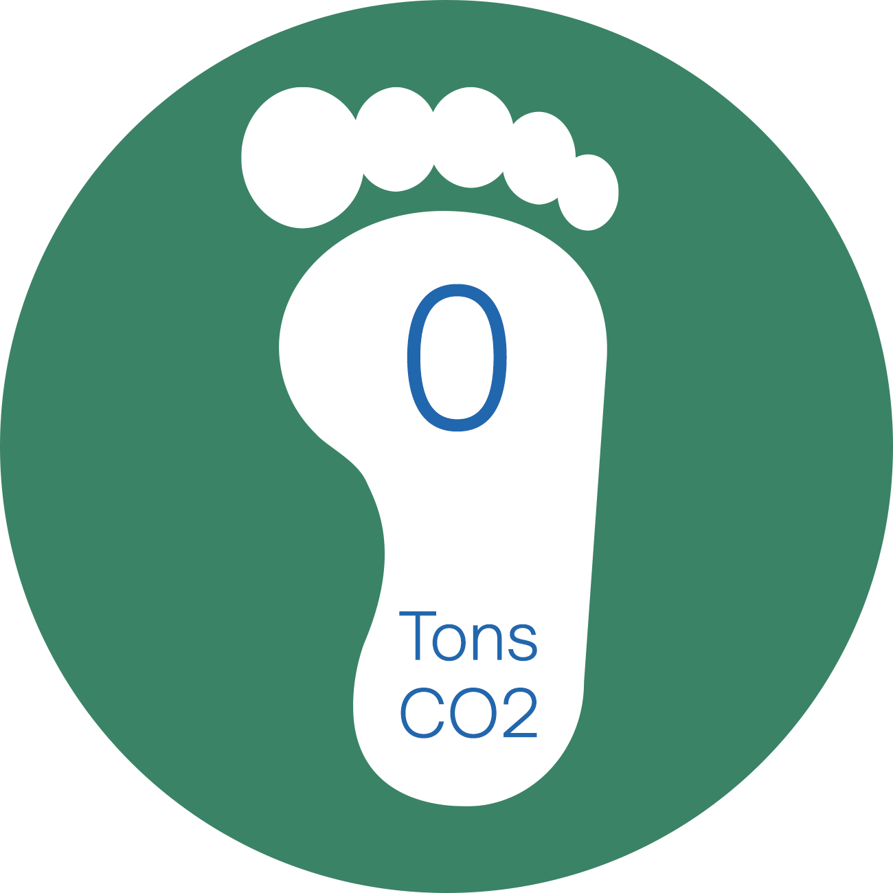 illustration 0 tons of carbon emissions