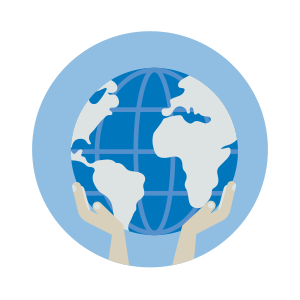 Pictogram: World protection