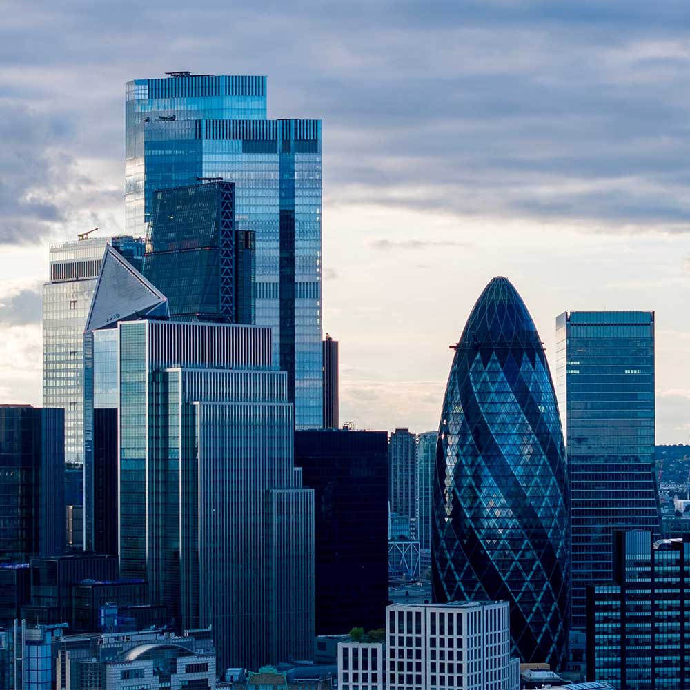 The skyline of London