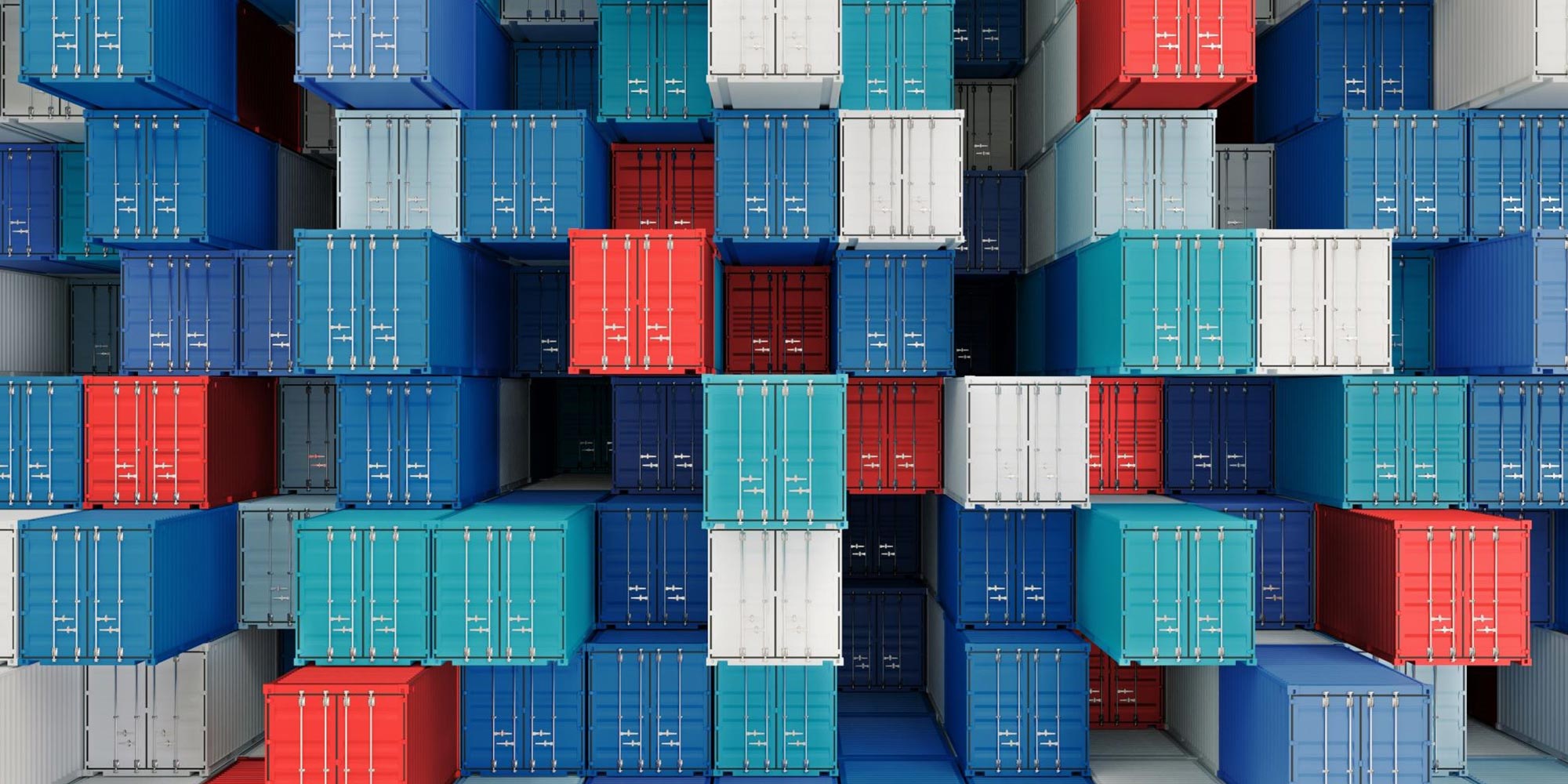 cargo containers in different colors