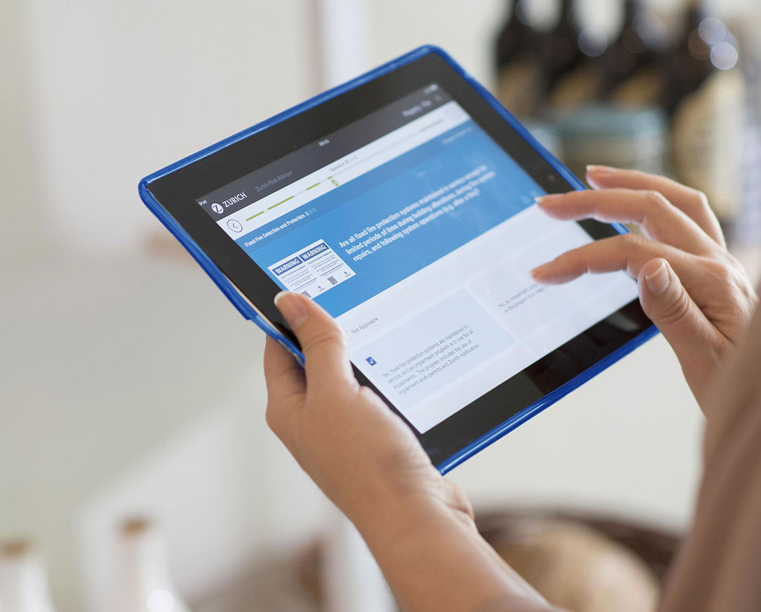 Zurich Risk Advisor tablet