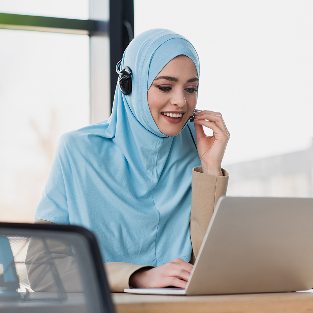 Woman on a call