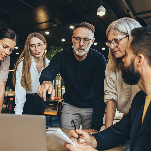 people working together