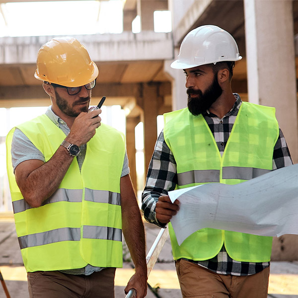 people at a construction site