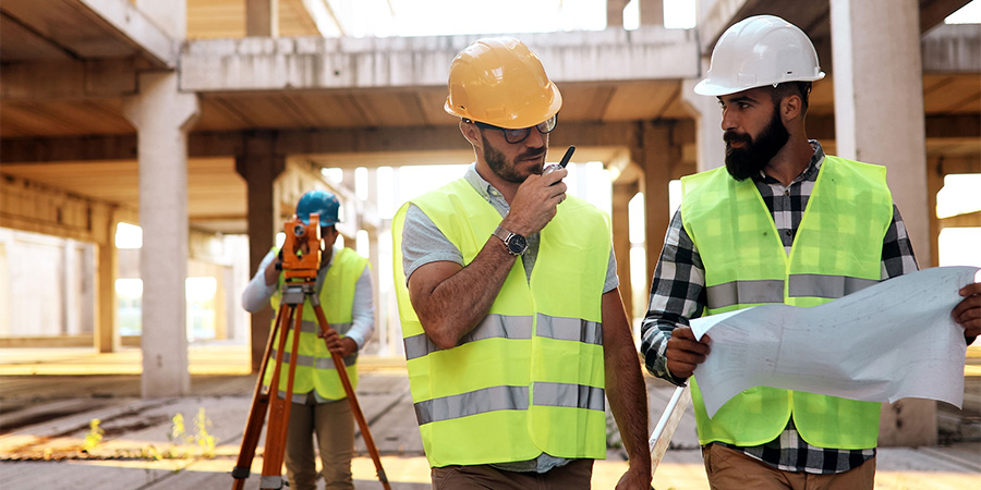 people at a construction site