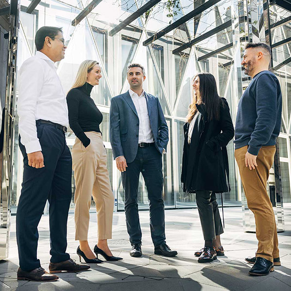 a group of Zurich employees at Quai Zurich Campus