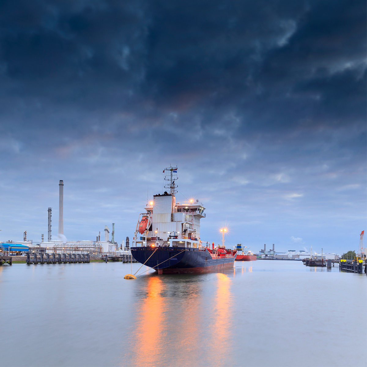 Industrial ship in the Port of Rotterdam