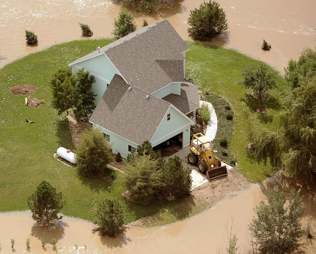house in flood