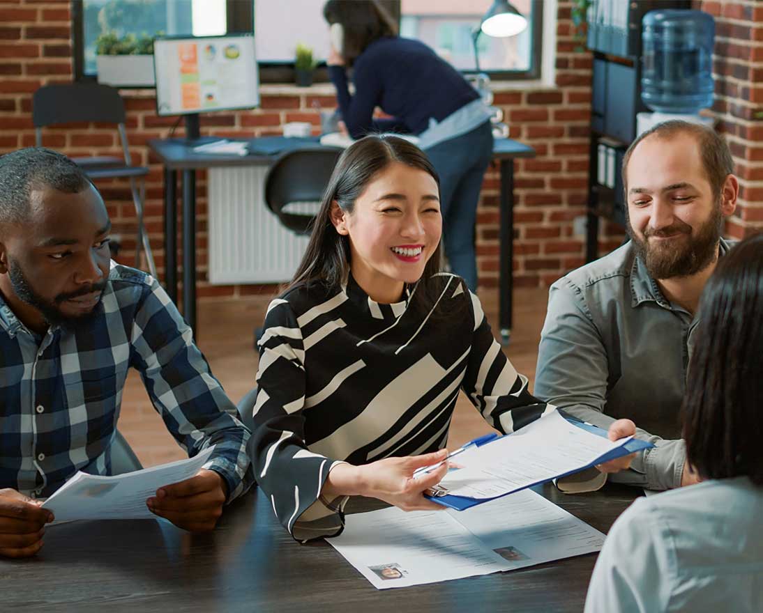 people having a meeting