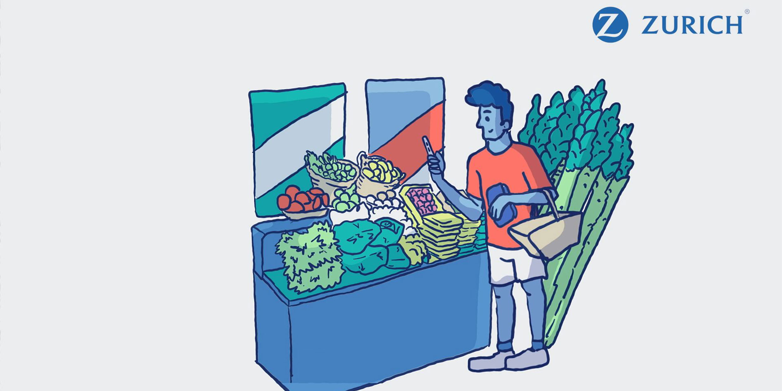 illustration food waste 