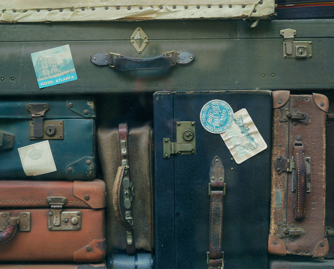 Recycle vintage luggage